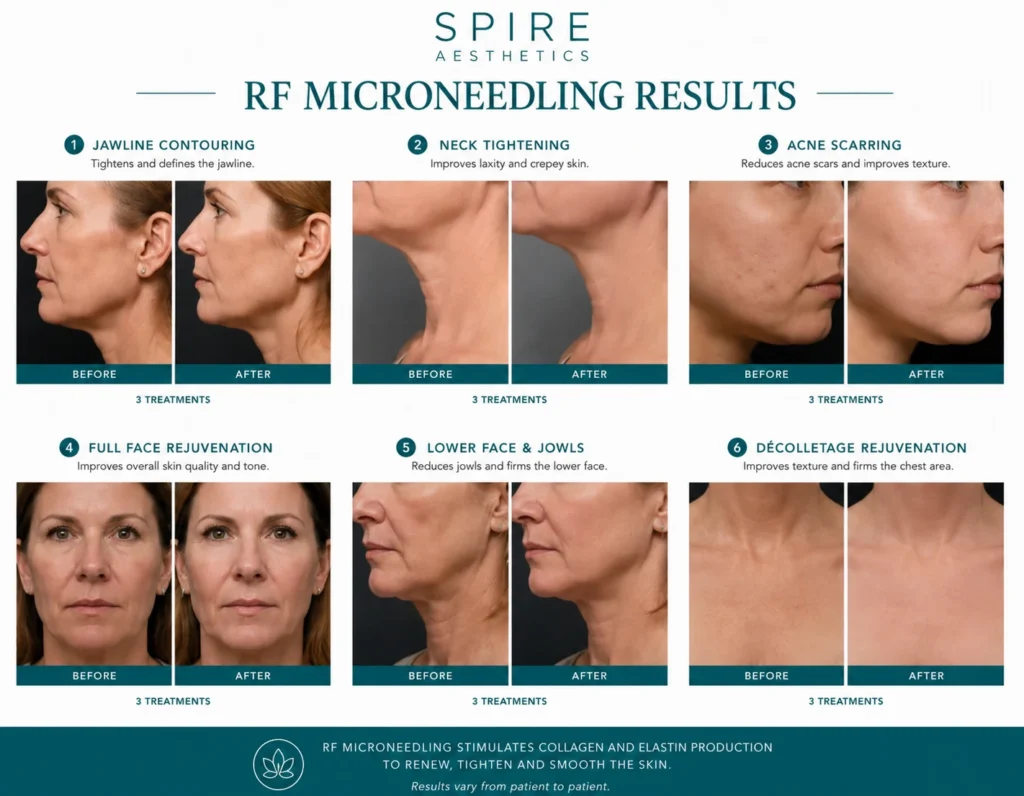 RF Microneedling Skin tightening Gilmerton results